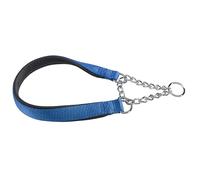 Ferplast Semi-Choke Dog Collar, Nylon, Padded, Anti-Traction, for Dog Training, XXL (neck circumference 55-65 cm) blue