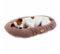 Ferplast Small Dog Bed Soft and Washable Cat Bed, Warm Microfleece Dog Mattress, 65 x 42 cm.Taupe