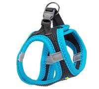 Ferplast Small Dog Harness KAORI XXXS, Breathable, Padded and Adjustable Cat Harness, Easy to Wear, Reflective Edges, Chest 24-28 cm. Blue