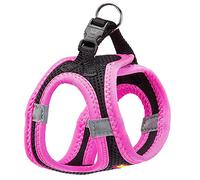 Ferplast Small Dog Harness KAORI XXXS, Breathable, Padded and Adjustable Cat Harness, Easy to Wear, Reflective Edges, Chest 24-28 cm. Rose