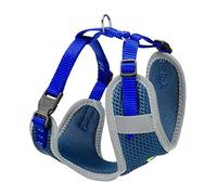 Ferplast Small Dog Harness NIKITA XS, Breathable Cat Harness, Padded and Adjustable, Easy to Wear, Reflective Edges, Chest 28-40 cm. Blue