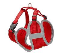 Ferplast Small Dog Harness NIKITA XS, Breathable Cat Harness, Padded and Adjustable, Easy to Wear, Reflective Edges, Chest 28-40 cm. Red
