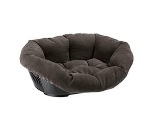 Ferplast Sofa Prestige 6 Cat and Dog Bed, Synthetic Fabric, 73 x 55 x 27 cm, Grey