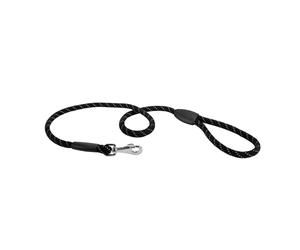 Ferplast SPORT REFLEX Dog Lead, Reflective Lead, Nylon Cord with Metal Snap Hook, Handle for Safe Control, Length 120 cm, Black