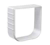 Ferplast Swing 1 Pet Flap Extension Tunnel, 5 cm, White | Modular 5 cm tunnel section for installing compatible Swing 1 pet flaps in thicker doors and walls
