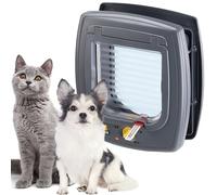 Ferplast SWING 5 Universal Cat Flap for Dogs and Cats - 4 Selectable Closing Modes - Wind-Stopper System - Closing Shock Absorber - Magnetic Anti-Oscillation - Direction Indicator - Grey