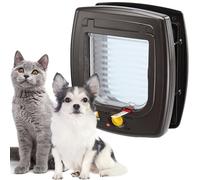 Ferplast Swing 5 Universal Cat Flap for Dogs and Cats - 4 Selectable Closing Modes - Wind-Stopper System - Closing Shock Absorber - Magnetic Anti-Oscillation - Direction Indicator - Brown