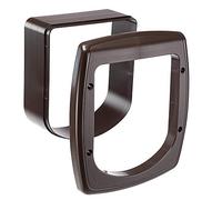 Ferplast Swing Microchip Pet Flap Extension Tunnel, 5 cm, Brown | Modular 5 cm tunnel section for installing compatible Swing Microchip pet flaps in thicker doors and walls
