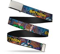 Ferplast Unisex's Buckle-Down Web Belt-Batman & Villains2/Cityscape, Multicolor, 1.25" Wide-Fits up to 42" Pant Size