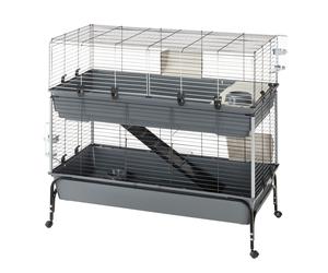 Ferplast Vital Rabbit Cage 120 - Black: 120 x 60 x 116cm (L x W x H)