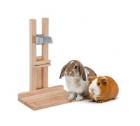 Ferplast Water Dispenser Holder, for Rabbit Water Bottles 300 cc and 600 cc, Wooden Stand, Guinea Pig
