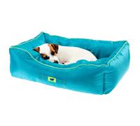 Ferplast Dog Bed Dog Cushion Dog Bed Medium Scratch-proof Fabric Pet Bed Removable Cover Washable Dog Mat Waterproof 66 x 50 x 20 cm.Blue