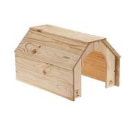 Ferplast Wooden House for Rabbits, Guinea Pigs & Hamsters HIDDA, FSC® Certified Wood, Brushed-Effect Finish, Quick Assembly Kit, 46 x 34 x H 27.5 cm, Size XL