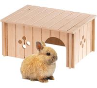 Ferplast Wooden House for Rabbits, Guinea Pigs & Hamsters SIN 4646, FSC® Certi