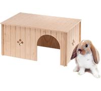 Ferplast Wooden House for Rabbits, Guinea Pigs & Hamsters SIN MAXI, FSC® Certi