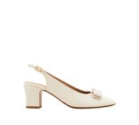 Ferragamo 50mm Vara bow-detail slingback pumps - White 5.5C-6C-6.5C-7C-7.5C-8C-8.5C-9C-9.5C-10C-10.5C