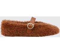 FERRAGAMO Ballet Flat Woman color Brown - Size: 4½ - female