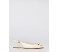 FERRAGAMO Ballet Flat Woman color Yellow Cream - Size: 8½ - female