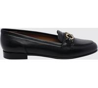 FERRAGAMO Bax Smooth Calfskin Loafers with Gancini Ornament - Size: 5½ - female
