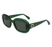 FERRAGAMO Eyeglasses Sf2038se Transparent Green / 51 Bridge: 22 Horizontal Measurement: 51 Vertical Measurement: 38,7