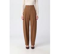 FERRAGAMO High-Waisted Wool and Cashmere Blend Wide-Leg Trousers with Pleats - Size: 40 - female
