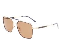 Ferragamo Man SF298S 743 Sunglasses Titanium Gold Brown Squared Normal Photochromatic