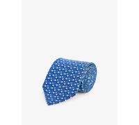 Ferragamo Mens Marine Animal-print Silk Tie 8cm