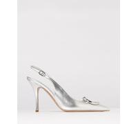 FERRAGAMO Pump Woman color Silver - Size: 6½ - female