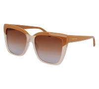 Ferragamo SF1102S 261 Woman Sunglasses Acetate Brown Brown Squared Normal Normal