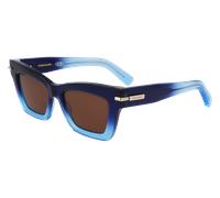 Ferragamo SF2031S 415 Woman Sunglasses Acetate Blue Squared Normal