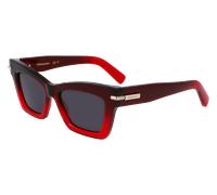 Ferragamo SF2031S 615 Woman Sunglasses Acetate Red Squared Normal