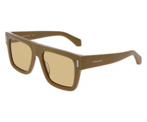 Ferragamo SF2063SE 320 Uomo Sunglasses Acetato Verde Squadrata Normale
