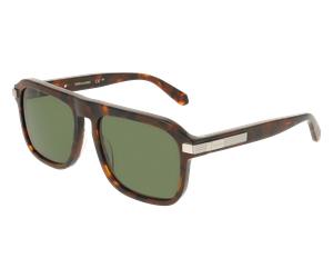 Ferragamo SF2087S 240 Man Sunglasses Acetate Havana Squared Normal