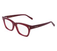 Ferragamo SF3025 653 Woman Optical frames Acetate Red Squared Normal