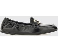 FERRAGAMO Shirred Nappa Loafers with Gancini Horsebit - Size: 8½ - female