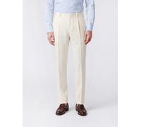 FERRAGAMO Slim Fit Cotton and Cashmere Tailored Trousers with Concealed Closure - Size: 48 - male