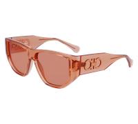Ferragamo Unisex SF1077S 838 Sunglasses Bio-inject Orange Red Squared Photochromatic