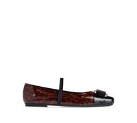 Ferragamo Vara Plate patent-leather ballet flats - Brown 6-6.5-8.5-9.5