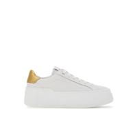 Ferragamo Wedge logo-patch leather sneakers - White 4-5-5.5-6-6.5-7-7.5-8-8.5-9-9.5-10-10.5-11-11.5