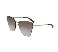 Ferragamo Woman Ferragamo SF223S 42687 704 Sunglasses Metal Gold Brown Butterfly Normal Shaded