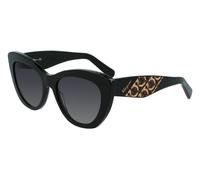 Ferragamo Woman SF1022S 001 Sunglasses Acetate Black Grey Cat Eye Shaded