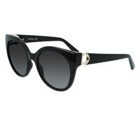 Ferragamo Woman SF1031S 001 Sunglasses Acetate Black Grey Round Shaded