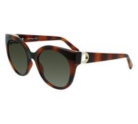 Ferragamo Woman SF1031S 214 Sunglasses Acetate Havana Green Round