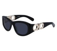 Ferragamo Woman SF1082S 001 Sunglasses Acetate Black Grey Round Normal Normal