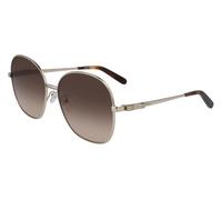 Ferragamo Woman SF242S 770 Sunglasses Metal Brown Round Normal Shaded