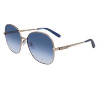 Ferragamo Woman SF242S 783 Sunglasses Metal Blue Round Normal Shaded