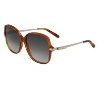 Ferragamo Woman SF990SR 214 Sunglasses Acetate Havana Grey Squared Shaded