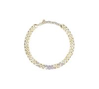 Chiara Ferragni Bossy Chain Gradient Pink CZ Yellow Gold & Silver Rhodium Neckalce 38+7cm