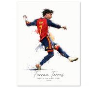 Ferran Torres Spain World Cup Final Goal A4 Print