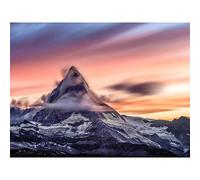 Ferrara Matterhorn Sunset Mountain Alps Photo Extra Large XL Wall Art Poster Print